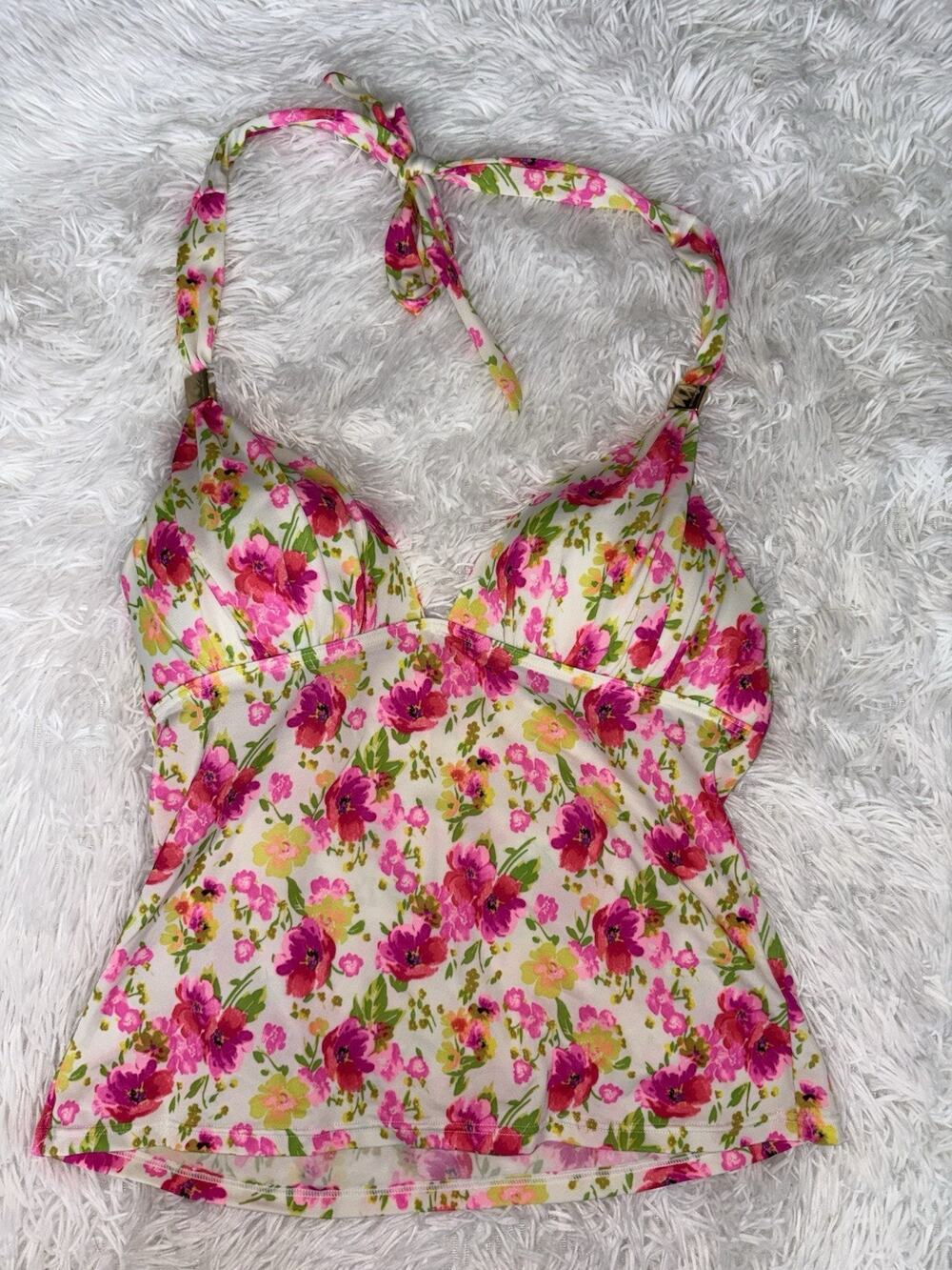Victoria’s Secret Women’s M Paddded Floral Tankini Top. Exc. Condition